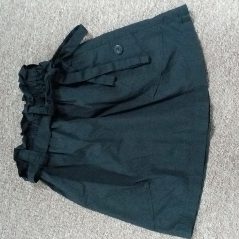 Urban Outfitters black paper bag waist miniskirt triangle pockets
